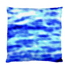 Blue Waves Flow Series 5 Standard Cushion Case (one Side) by DimitriosArt