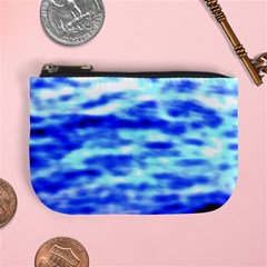 Blue Waves Flow Series 5 Mini Coin Purse by DimitriosArt