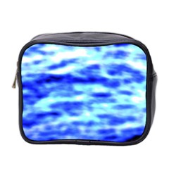 Blue Waves Flow Series 5 Mini Toiletries Bag (two Sides) by DimitriosArt