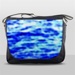 Blue Waves Flow Series 5 Messenger Bag by DimitriosArt