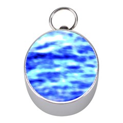 Blue Waves Flow Series 5 Mini Silver Compasses by DimitriosArt