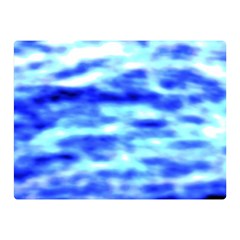 Blue Waves Flow Series 5 Double Sided Flano Blanket (mini)  by DimitriosArt