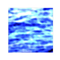 Blue Waves Flow Series 5 Small Satin Scarf (square) by DimitriosArt