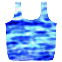 Blue Waves Flow Series 5 Full Print Recycle Bag (xxxl) by DimitriosArt