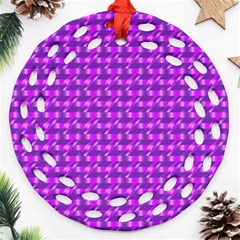 Digital Illusion Round Filigree Ornament (two Sides) by Sparkle