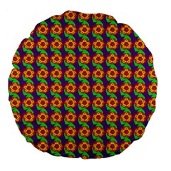 Floral Large 18  Premium Flano Round Cushions by Sparkle