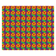 Floral Double Sided Flano Blanket (small)  by Sparkle