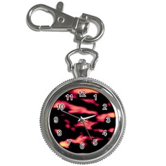 Red Waves Flow Series 5 Key Chain Watches by DimitriosArt