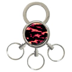 Red Waves Flow Series 5 3-ring Key Chain by DimitriosArt