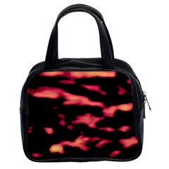 Red Waves Flow Series 5 Classic Handbag (two Sides) by DimitriosArt