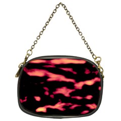 Red Waves Flow Series 5 Chain Purse (one Side) by DimitriosArt