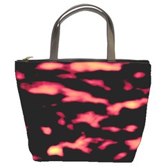 Red Waves Flow Series 5 Bucket Bag by DimitriosArt