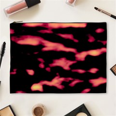 Red Waves Flow Series 5 Cosmetic Bag (xl) by DimitriosArt