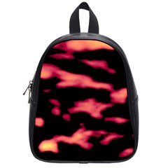 Red Waves Flow Series 5 School Bag (small) by DimitriosArt