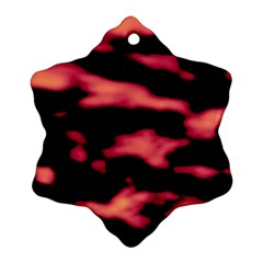 Red Waves Flow Series 5 Ornament (snowflake) by DimitriosArt