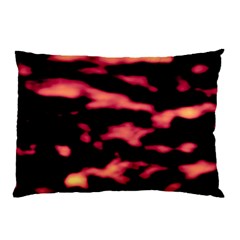 Red Waves Flow Series 5 Pillow Case (two Sides) by DimitriosArt