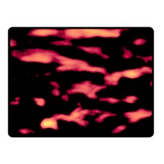 Red Waves Flow Series 5 Double Sided Fleece Blanket (small)  by DimitriosArt