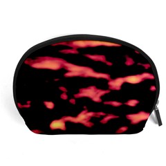 Red Waves Flow Series 5 Accessory Pouch (large) by DimitriosArt