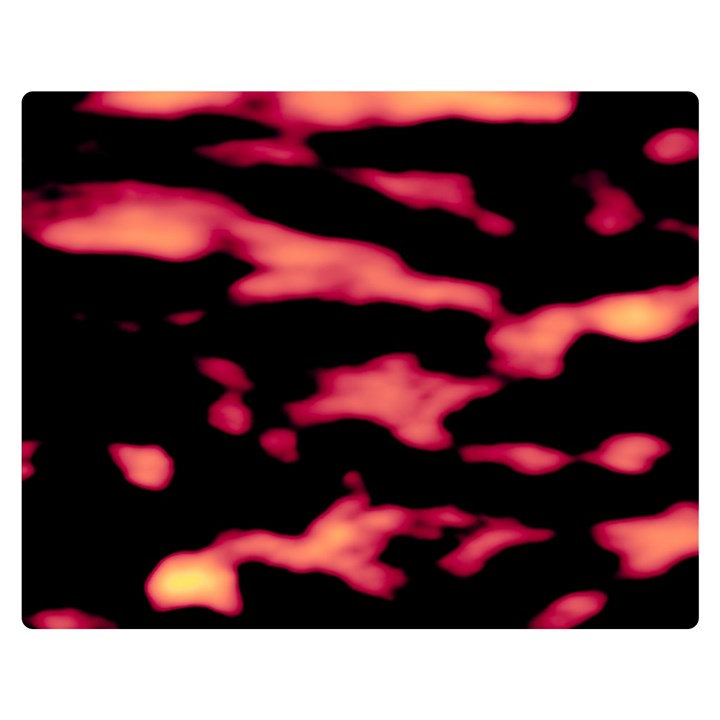 Red Waves Flow Series 5 Double Sided Flano Blanket (Medium) 