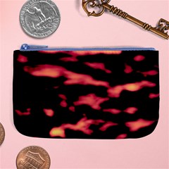 Red Waves Flow Series 5 Large Coin Purse by DimitriosArt