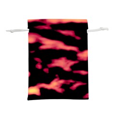 Red Waves Flow Series 5 Lightweight Drawstring Pouch (l) by DimitriosArt