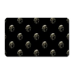 Creepy Head Sculpture With Respirator Motif Pattern Magnet (rectangular) by dflcprintsclothing