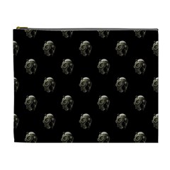 Creepy Head Sculpture With Respirator Motif Pattern Cosmetic Bag (xl) by dflcprintsclothing