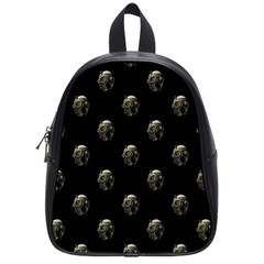 Creepy Head Sculpture With Respirator Motif Pattern School Bag (small) by dflcprintsclothing