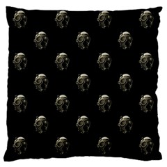 Creepy Head Sculpture With Respirator Motif Pattern Large Cushion Case (one Side) by dflcprintsclothing