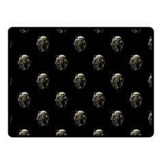 Creepy Head Sculpture With Respirator Motif Pattern Double Sided Fleece Blanket (small)  by dflcprintsclothing