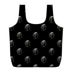 Creepy Head Sculpture With Respirator Motif Pattern Full Print Recycle Bag (l)