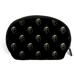 Creepy Head Sculpture With Respirator Motif Pattern Accessory Pouch (large) by dflcprintsclothing