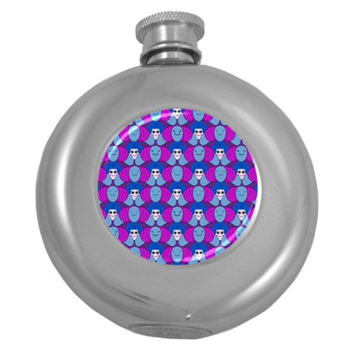 Abstract Round Hip Flask (5 oz)