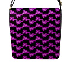 Abstract Waves Flap Closure Messenger Bag (l) by SychEva