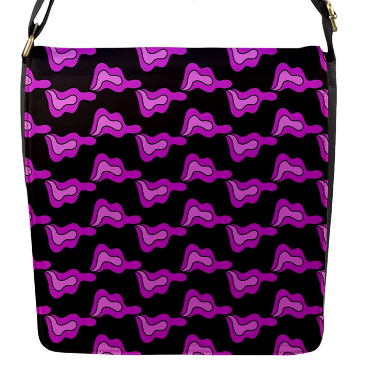 Abstract Waves Flap Closure Messenger Bag (S)