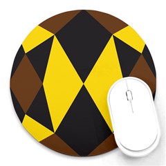 Abstract Pattern Geometric Backgrounds   Round Mousepads by Eskimos