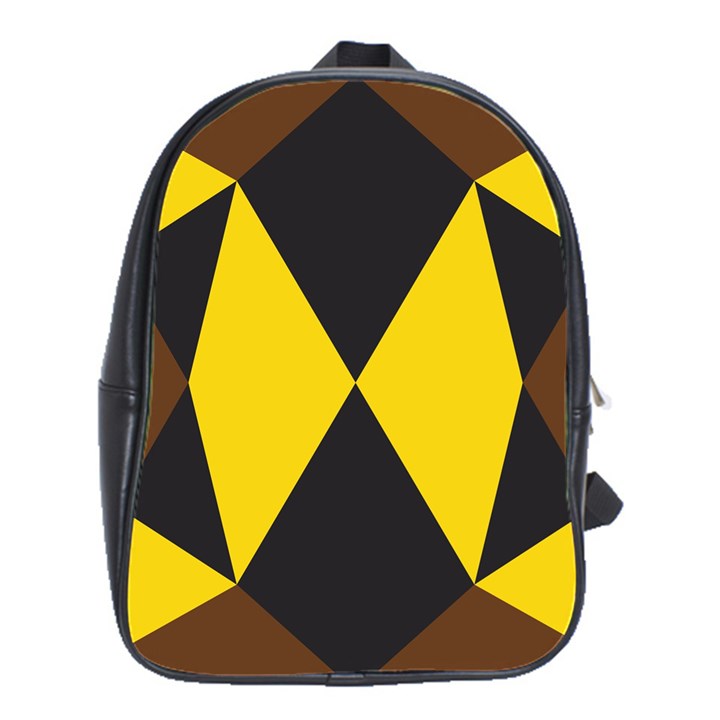 Abstract pattern geometric backgrounds   School Bag (Large)