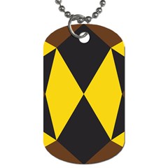 Abstract Pattern Geometric Backgrounds   Dog Tag (one Side) by Eskimos