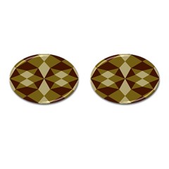 Abstract Pattern Geometric Backgrounds   Cufflinks (oval) by Eskimos