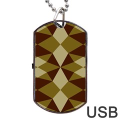 Abstract Pattern Geometric Backgrounds   Dog Tag Usb Flash (two Sides) by Eskimos