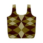 Abstract pattern geometric backgrounds   Full Print Recycle Bag (M) Front