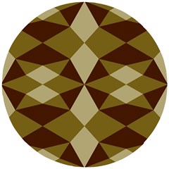 Abstract Pattern Geometric Backgrounds   Wooden Puzzle Round by Eskimos