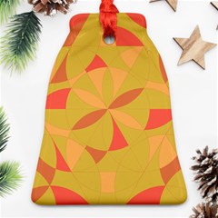 Abstract Pattern Geometric Backgrounds   Bell Ornament (two Sides) by Eskimos