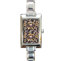 Abstract Pattern Geometric Backgrounds   Rectangle Italian Charm Watch by Eskimos