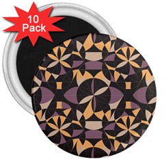 Abstract Pattern Geometric Backgrounds   3  Magnets (10 Pack)  by Eskimos