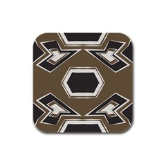 Abstract Pattern Geometric Backgrounds   Rubber Square Coaster (4 Pack) by Eskimos