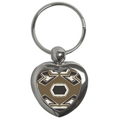 Abstract Pattern Geometric Backgrounds   Key Chain (heart) by Eskimos