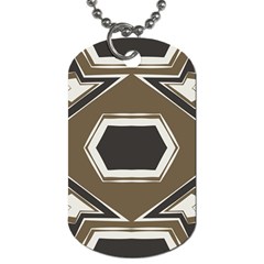 Abstract Pattern Geometric Backgrounds   Dog Tag (one Side) by Eskimos