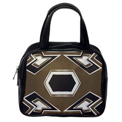 Abstract Pattern Geometric Backgrounds   Classic Handbag (one Side) by Eskimos