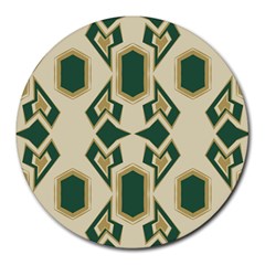 Abstract Pattern Geometric Backgrounds   Round Mousepads by Eskimos